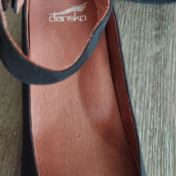 Dansko Shaylee Waterproof Ankle Strap Low Wedges - Black - Size 42 - Picture 7 of 9
